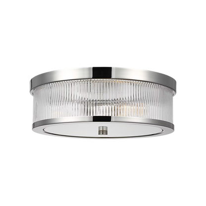 Visual Comfort | Geneva Medium Flush Mount CF1052 | Chapman & Myers | Clear Fluted Glass | Studio Collection