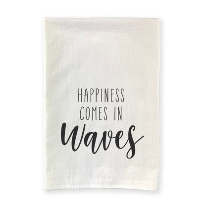 Happiness Comes in Waves - Cotton Tea Towel
