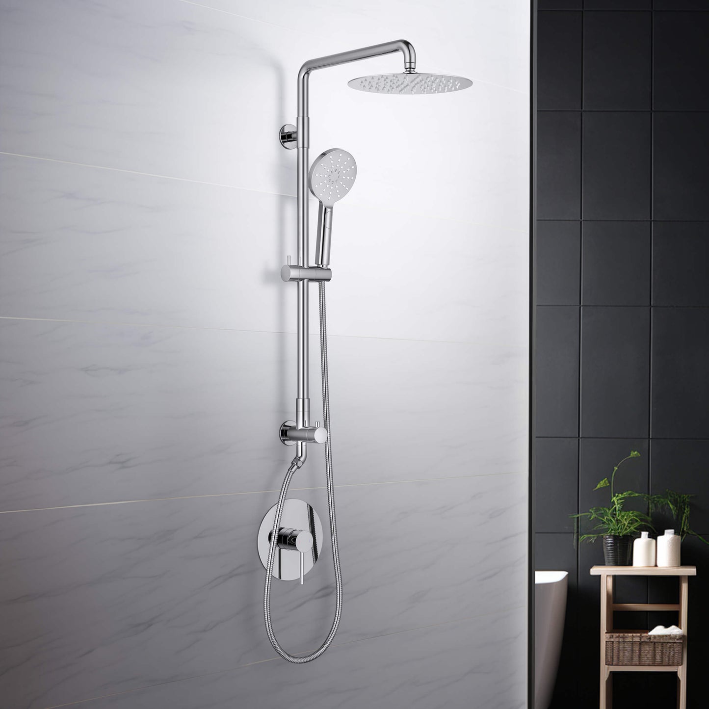Halo Pressure Balanced 2-Function Shower Column with Rough In Valve