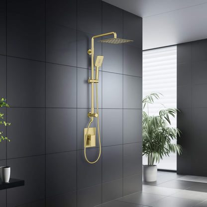 Quadra Pressure Balanced 2-Function Shower Column with Rough In Valve