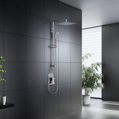 Quadra Pressure Balanced 2-Function Shower Column with Rough In Valve