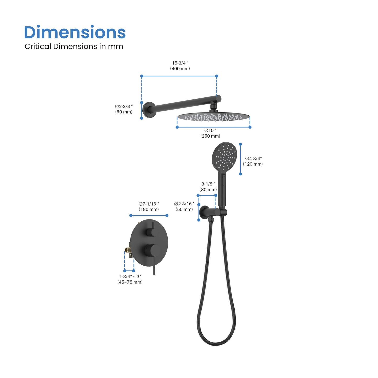Halo Pressure Balanced 2-Function Shower System with Rough-In Valve