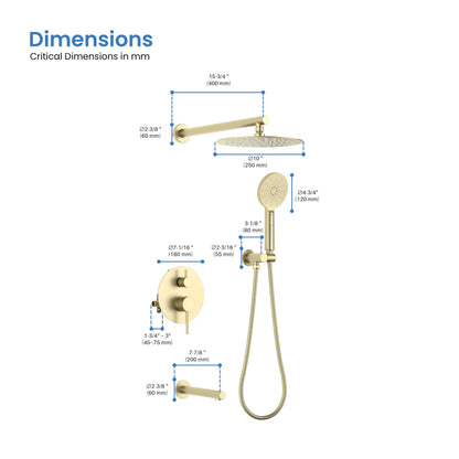 Halo Pressure Balanced 3-Function Shower System with Rough-In Valve