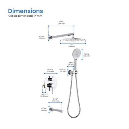 Halo Pressure Balanced 3-Function Shower System with Rough-In Valve
