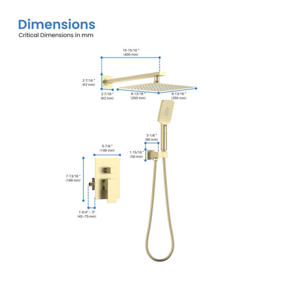 Quadra Pressure Balanced 2-Function Shower System with Rough-In Valve