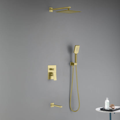 Quadra Pressure Balanced 3-Function Shower System with Rough-In Valve