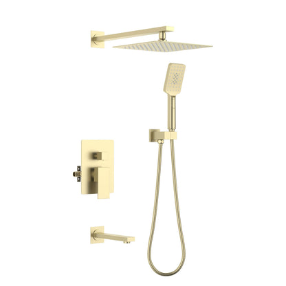 Quadra Pressure Balanced 3-Function Shower System with Rough-In Valve