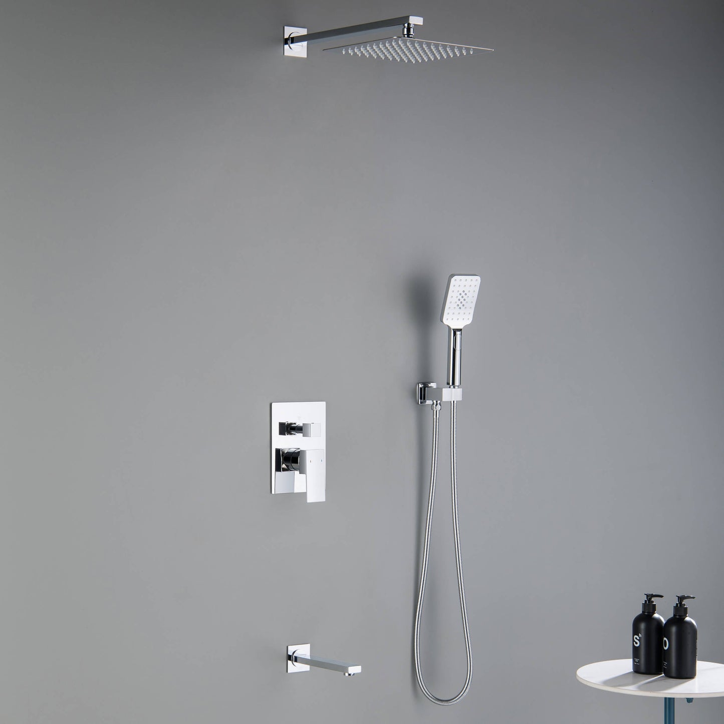 Quadra Pressure Balanced 3-Function Shower System with Rough-In Valve