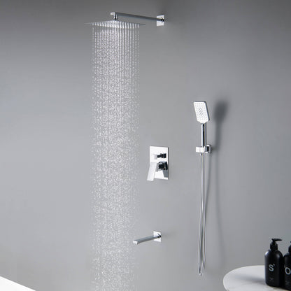 Quadra Pressure Balanced 3-Function Shower System with Rough-In Valve