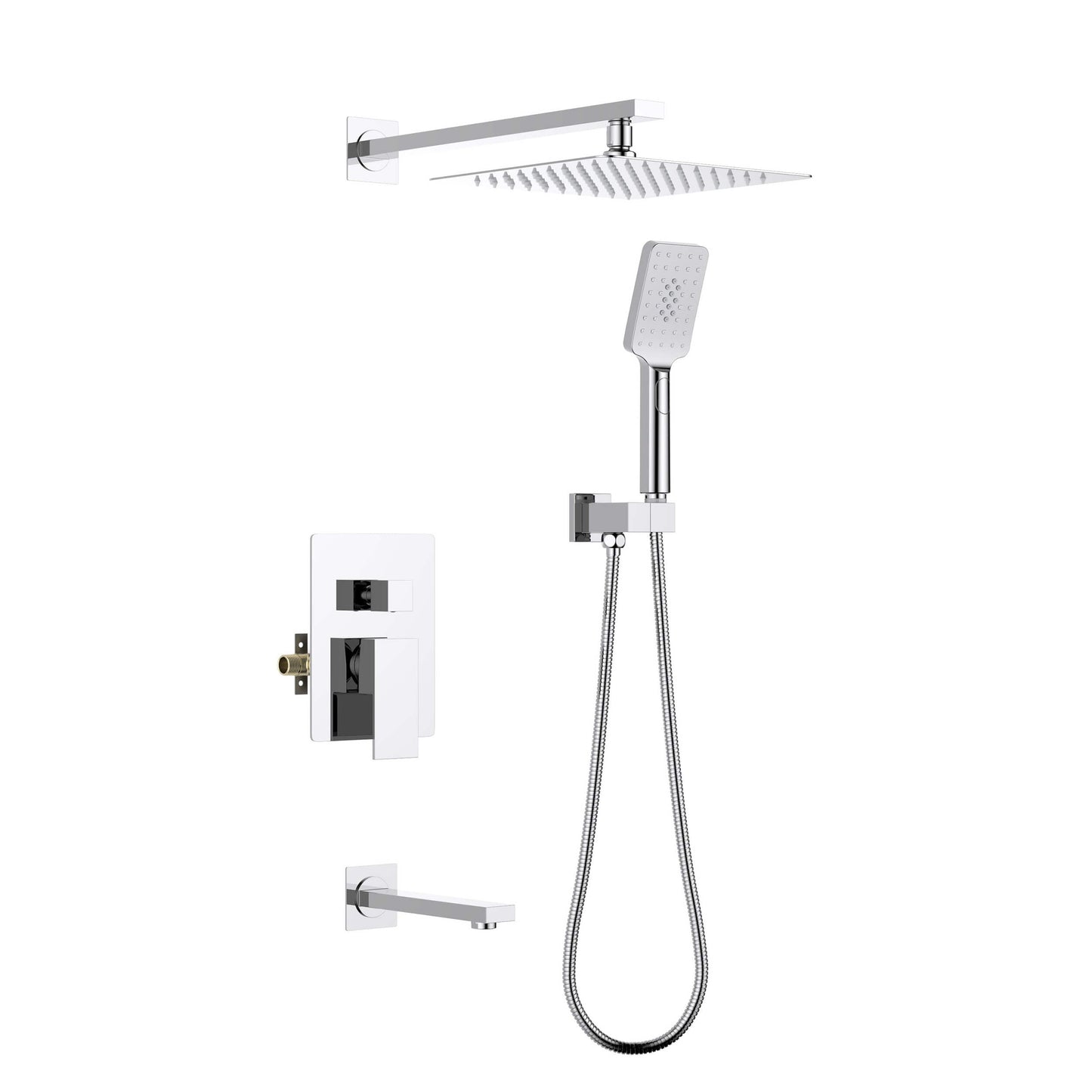Quadra Pressure Balanced 3-Function Shower System with Rough-In Valve