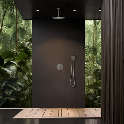 Halo Pressure Balanced 2-Function Ceiling Mount Shower System with Rough-In Valve
