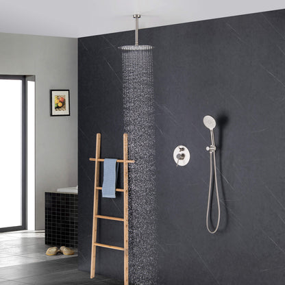 Halo Pressure Balanced 2-Function Ceiling Mount Shower System with Rough-In Valve