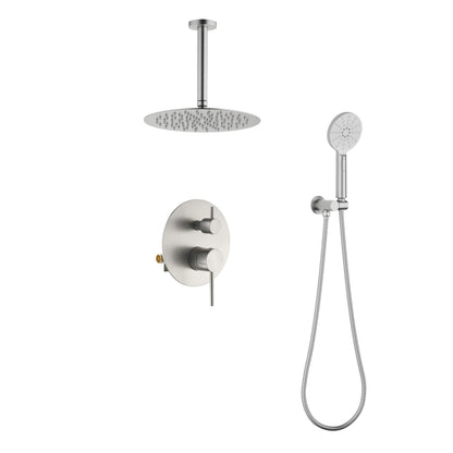 Halo Pressure Balanced 2-Function Ceiling Mount Shower System with Rough-In Valve