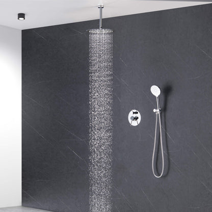 Halo Pressure Balanced 2-Function Ceiling Mount Shower System with Rough-In Valve