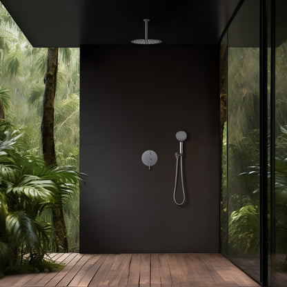 Halo Pressure Balanced 2-Function Ceiling Mount Shower System with Rough-In Valve