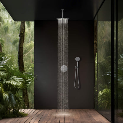 Halo Pressure Balanced 2-Function Ceiling Mount Shower System with Rough-In Valve