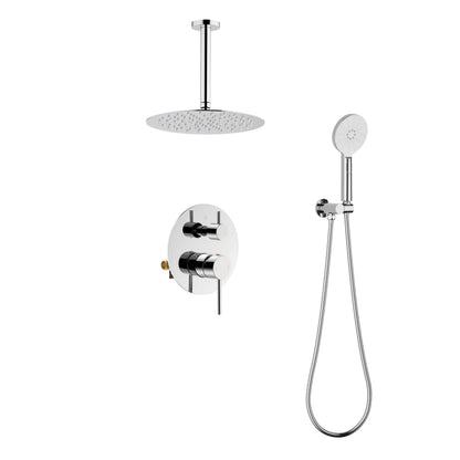 Halo Pressure Balanced 2-Function Ceiling Mount Shower System with Rough-In Valve