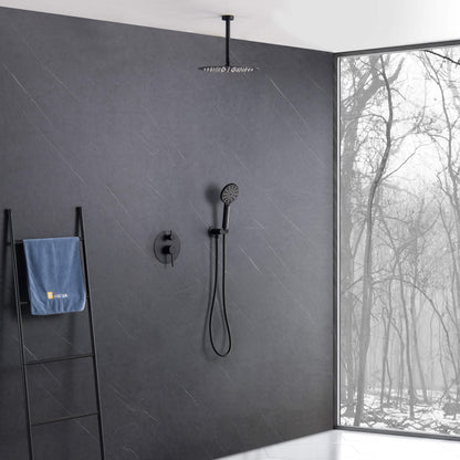 Halo Pressure Balanced 2-Function Ceiling Mount Shower System with Rough-In Valve
