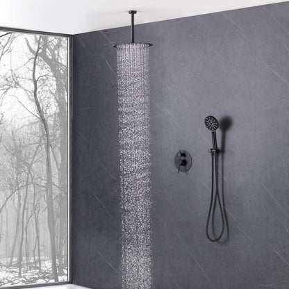 Halo Pressure Balanced 2-Function Ceiling Mount Shower System with Rough-In Valve