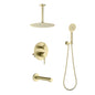 Halo Pressure Balanced 3-Function Ceiling Mount Shower System with Rough-In Valve