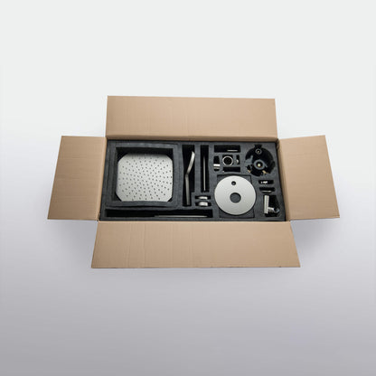 Halo Pressure Balanced 3-Function Ceiling Mount Shower System with Rough-In Valve