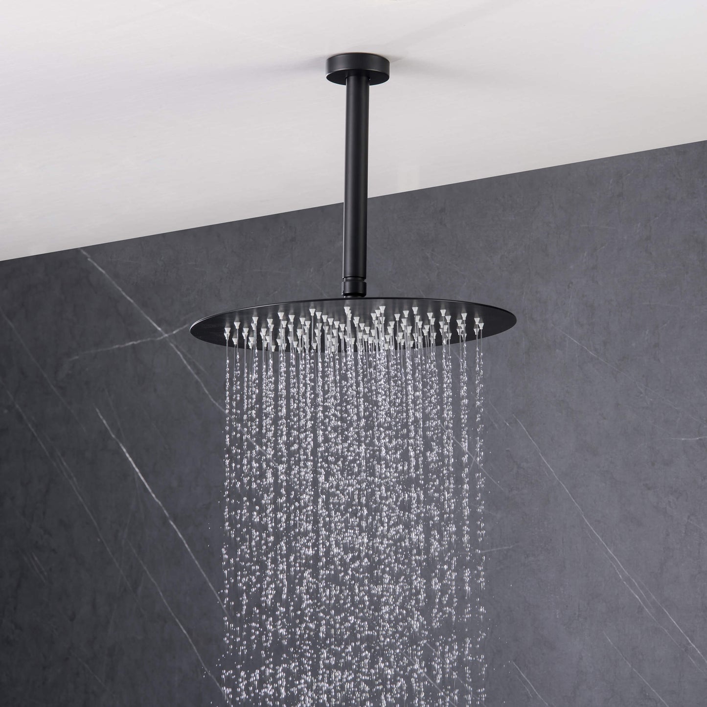 Halo Pressure Balanced 3-Function Ceiling Mount Shower System with Rough-In Valve