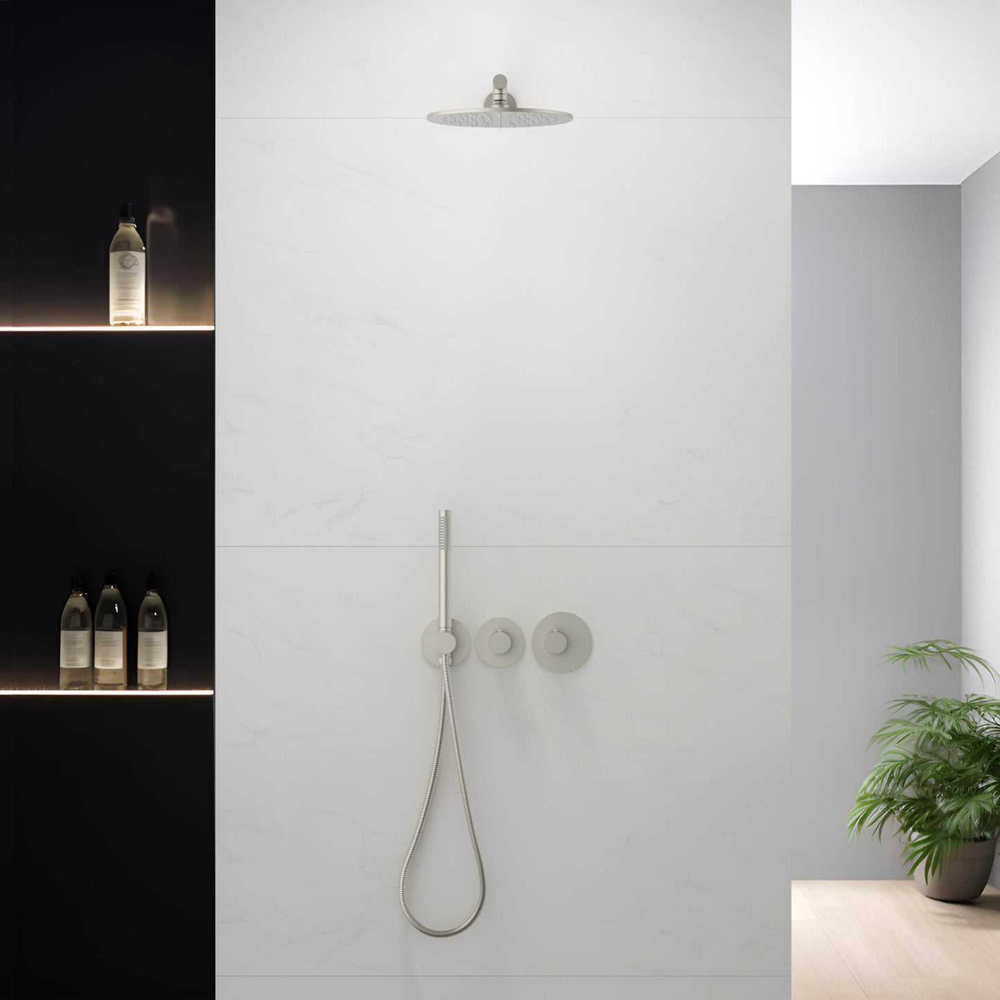 Halo 2 Way Thermostatic Shower System With Rough-in Valve