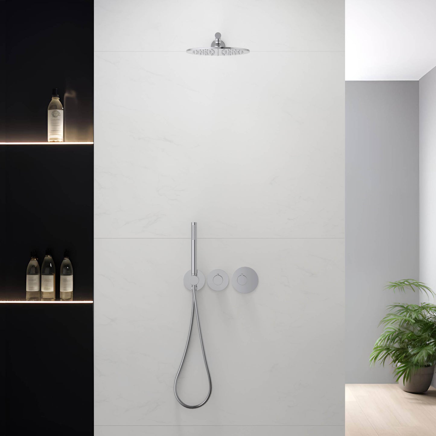 Halo 2 Way Thermostatic Shower System With Rough-in Valve