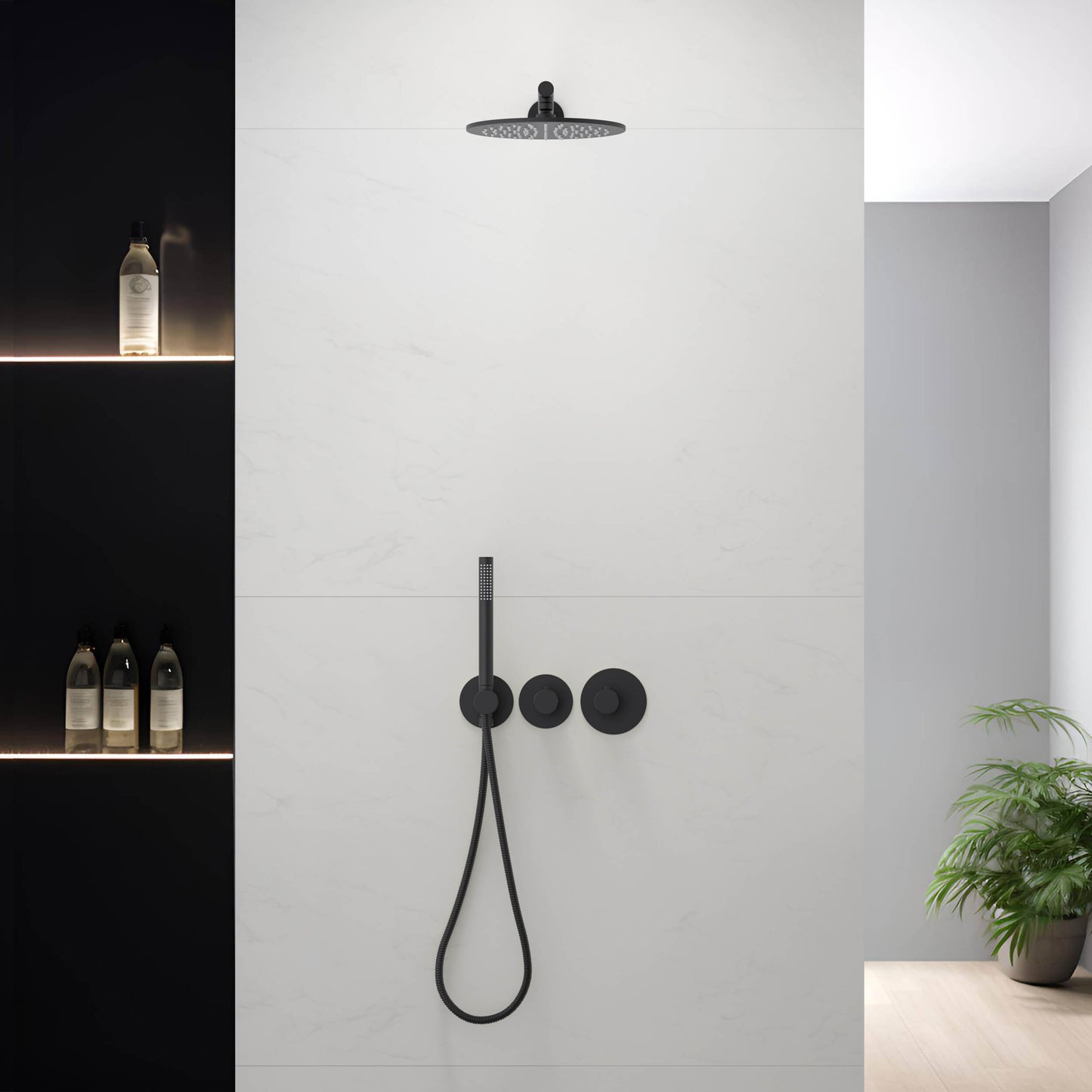 Halo 2 Way Thermostatic Shower System With Rough-in Valve