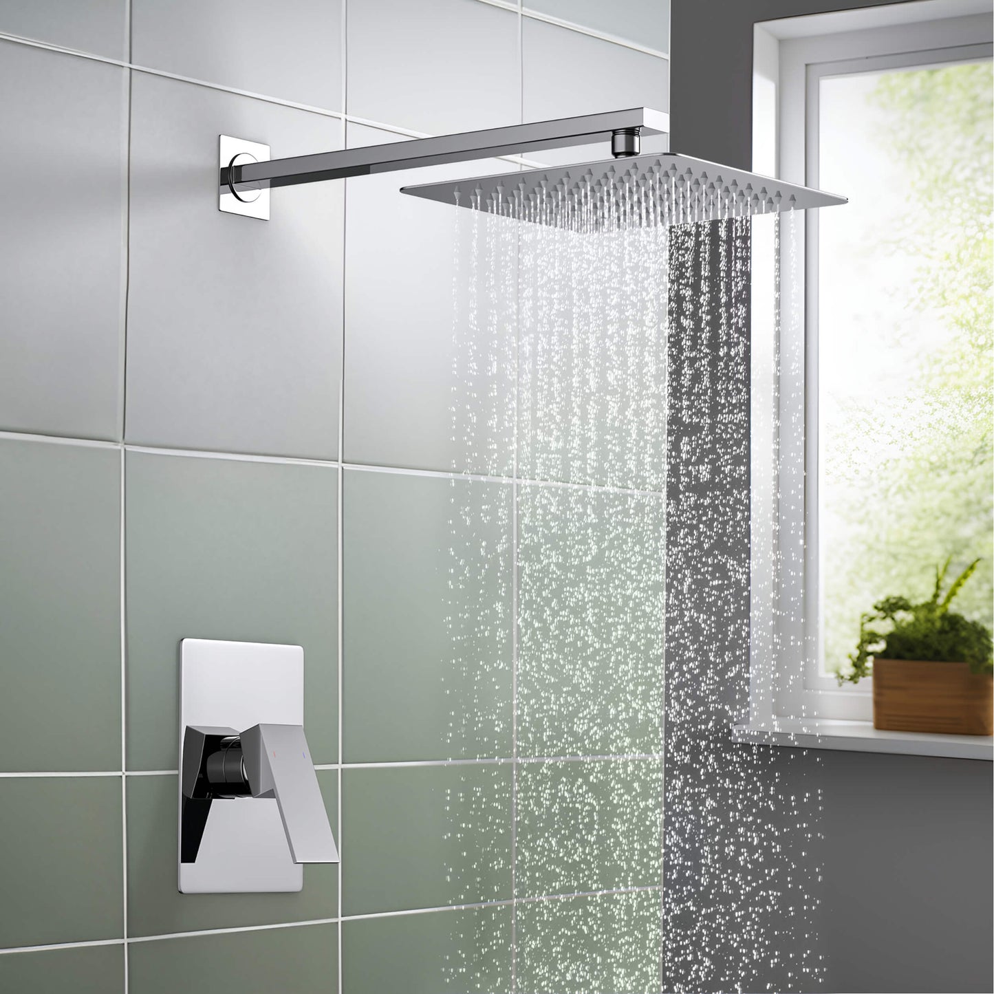 Quadra Pressure Balanced Single Function Shower System with Rough-In Valve