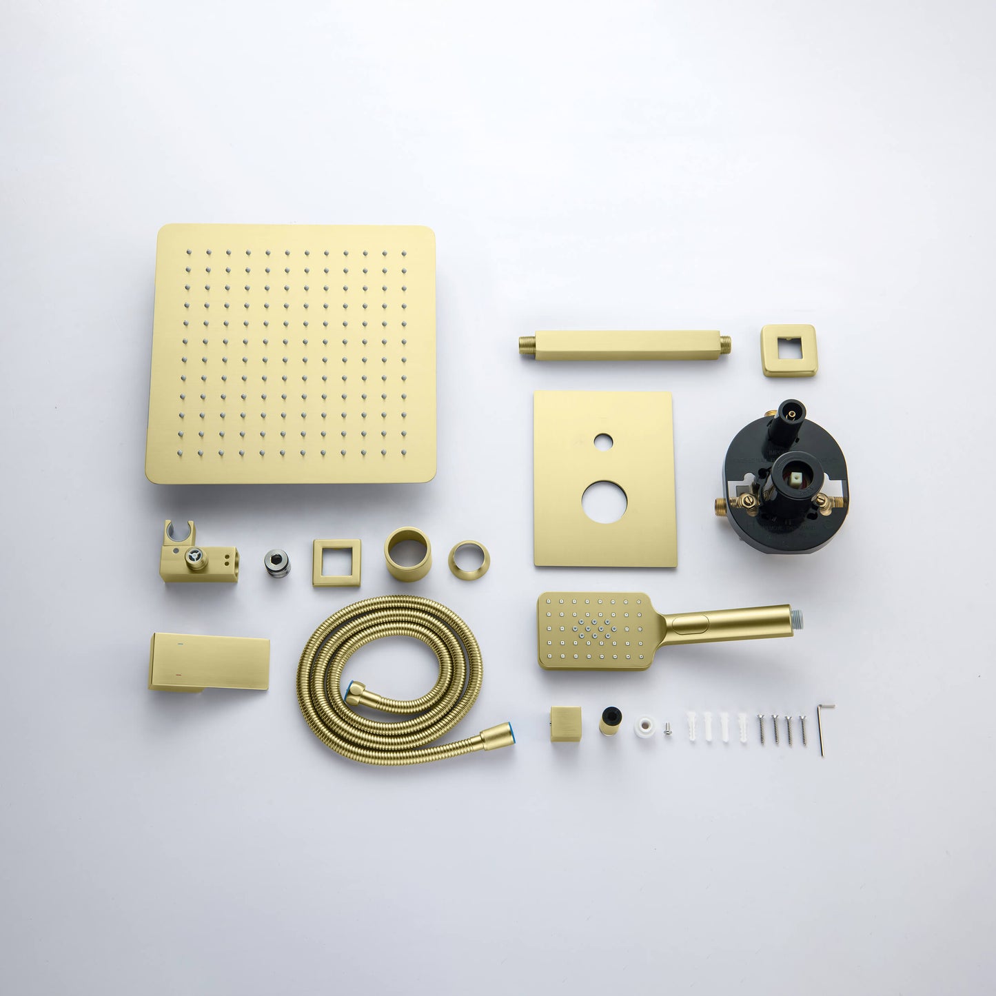 Quadra Pressure Balanced 2-Function Ceiling Mount Shower System with Rough-In Valve