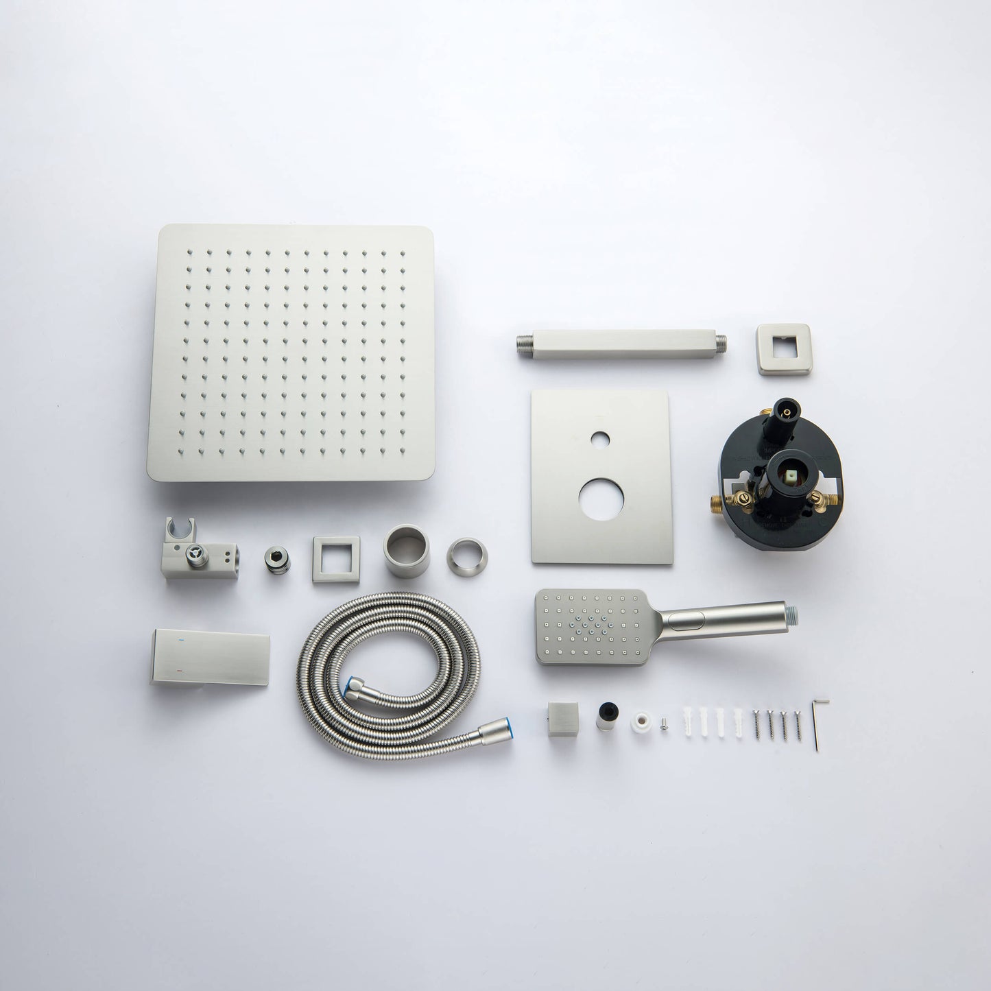 Quadra Pressure Balanced 2-Function Ceiling Mount Shower System with Rough-In Valve