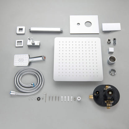 Quadra Pressure Balanced 2-Function Ceiling Mount Shower System with Rough-In Valve