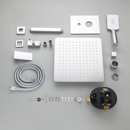 Quadra Pressure Balanced 2-Function Ceiling Mount Shower System with Rough-In Valve