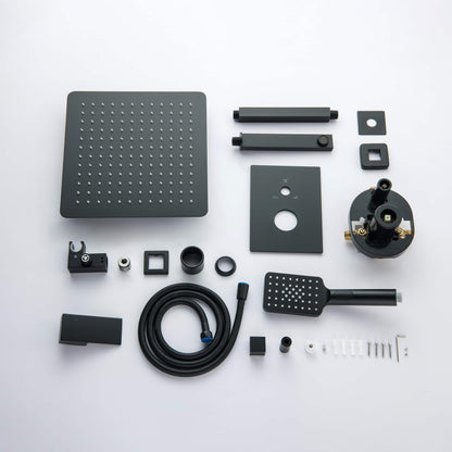 Quadra Pressure Balanced 3-Function Ceiling Mount Shower System with Rough-In Valve