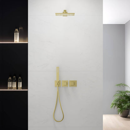 Quadra 2 Way Thermostatic Shower System With Rough-in Valve