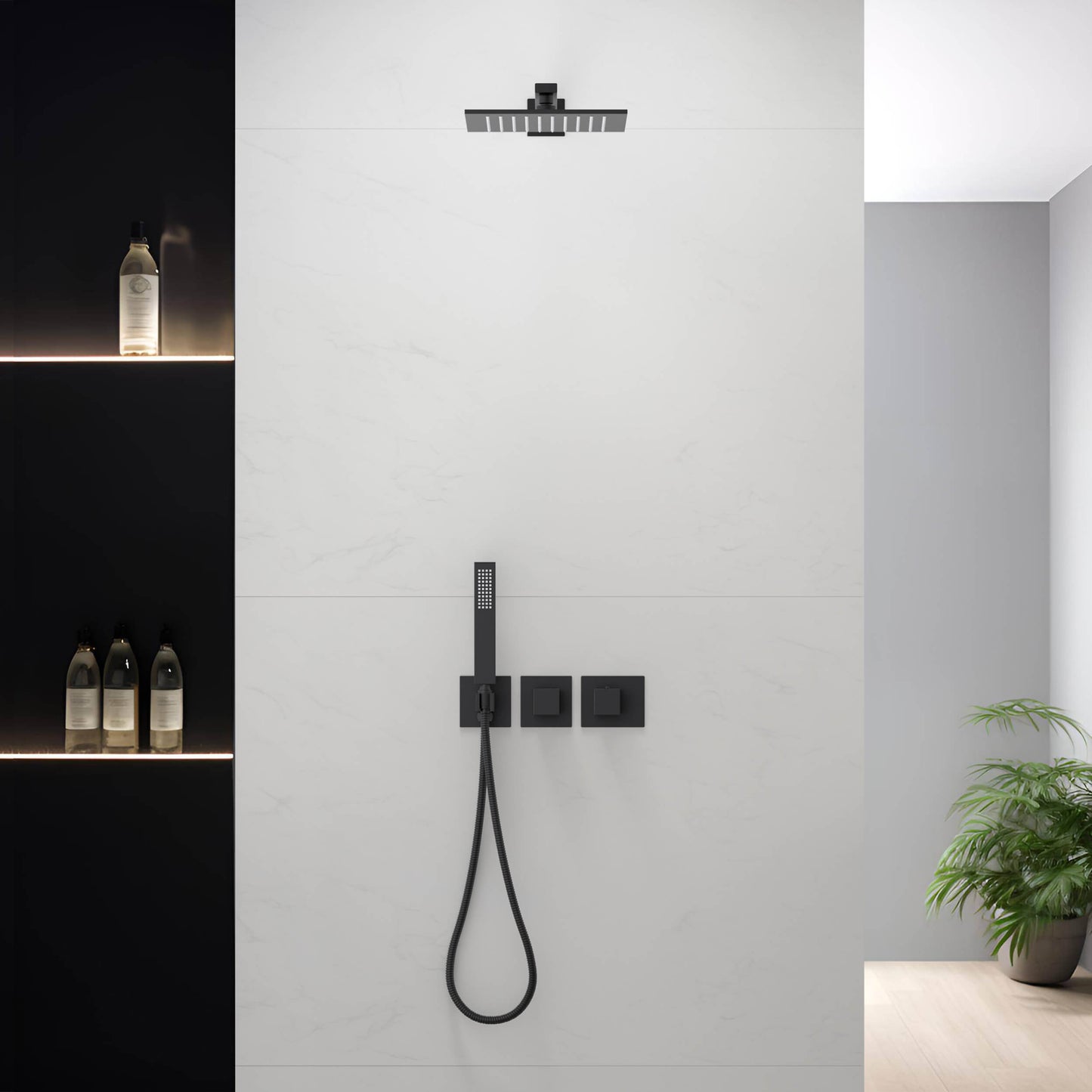 Quadra 2 Way Thermostatic Shower System With Rough-in Valve