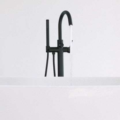 Halo Floor Mount Tub Filler With Hand Shower