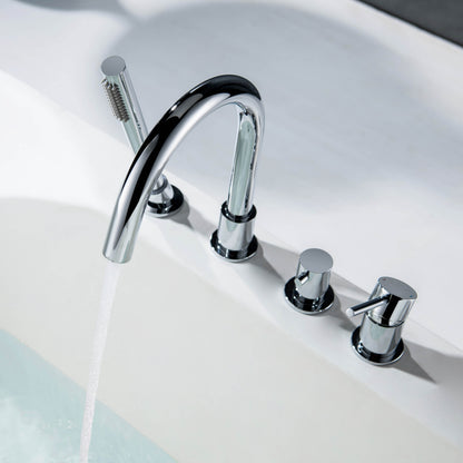 Halo Deck Mounted Bathtub Faucet with Hand Shower
