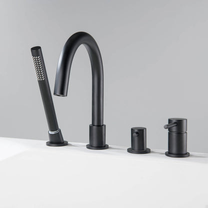 Halo Deck Mounted Bathtub Faucet with Hand Shower