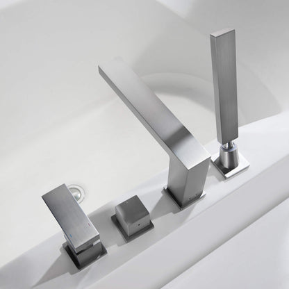 Quadra Deck Mounted Bathtub Faucet with Hand Shower
