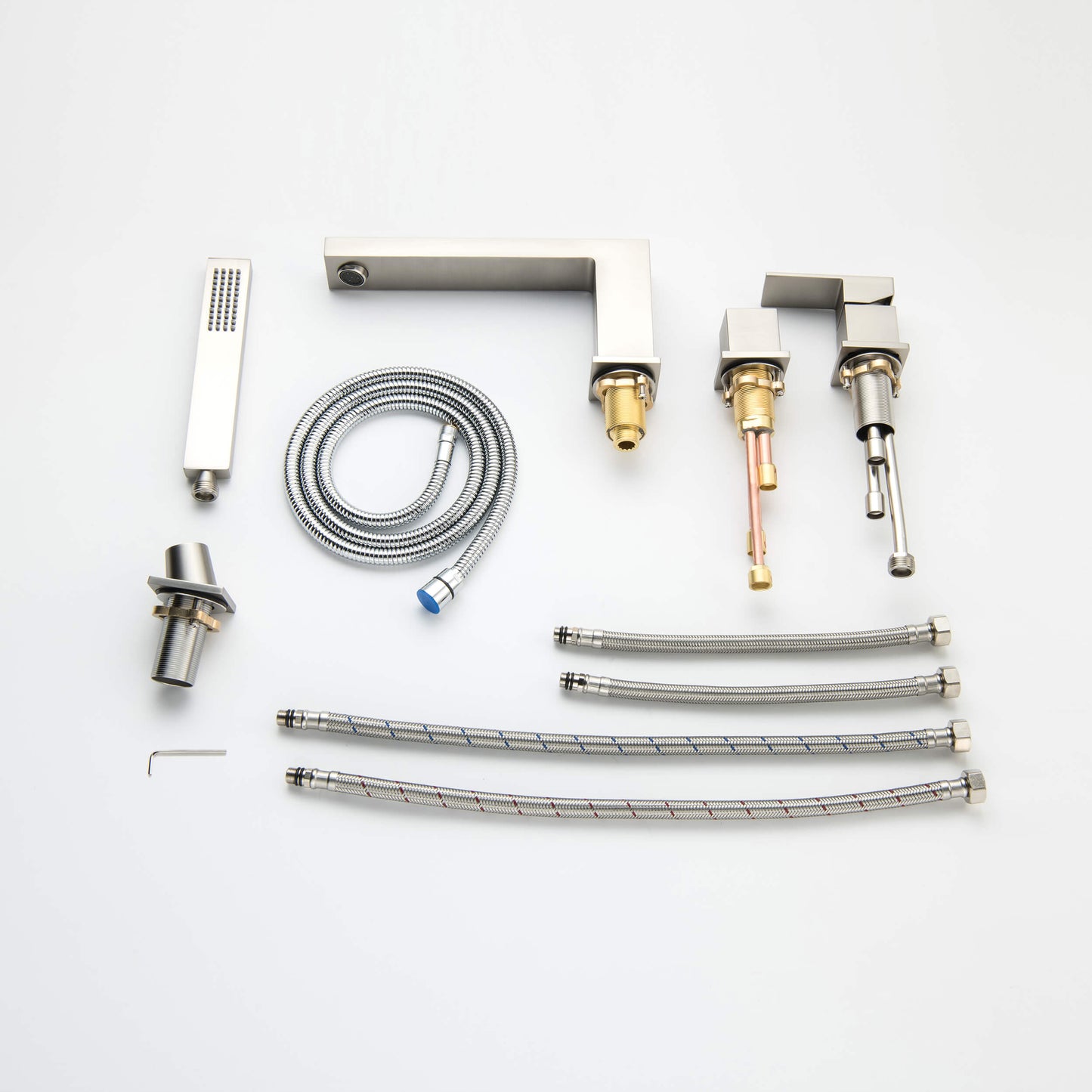Quadra Deck Mounted Bathtub Faucet with Hand Shower