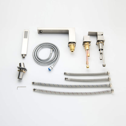 Quadra Deck Mounted Bathtub Faucet with Hand Shower