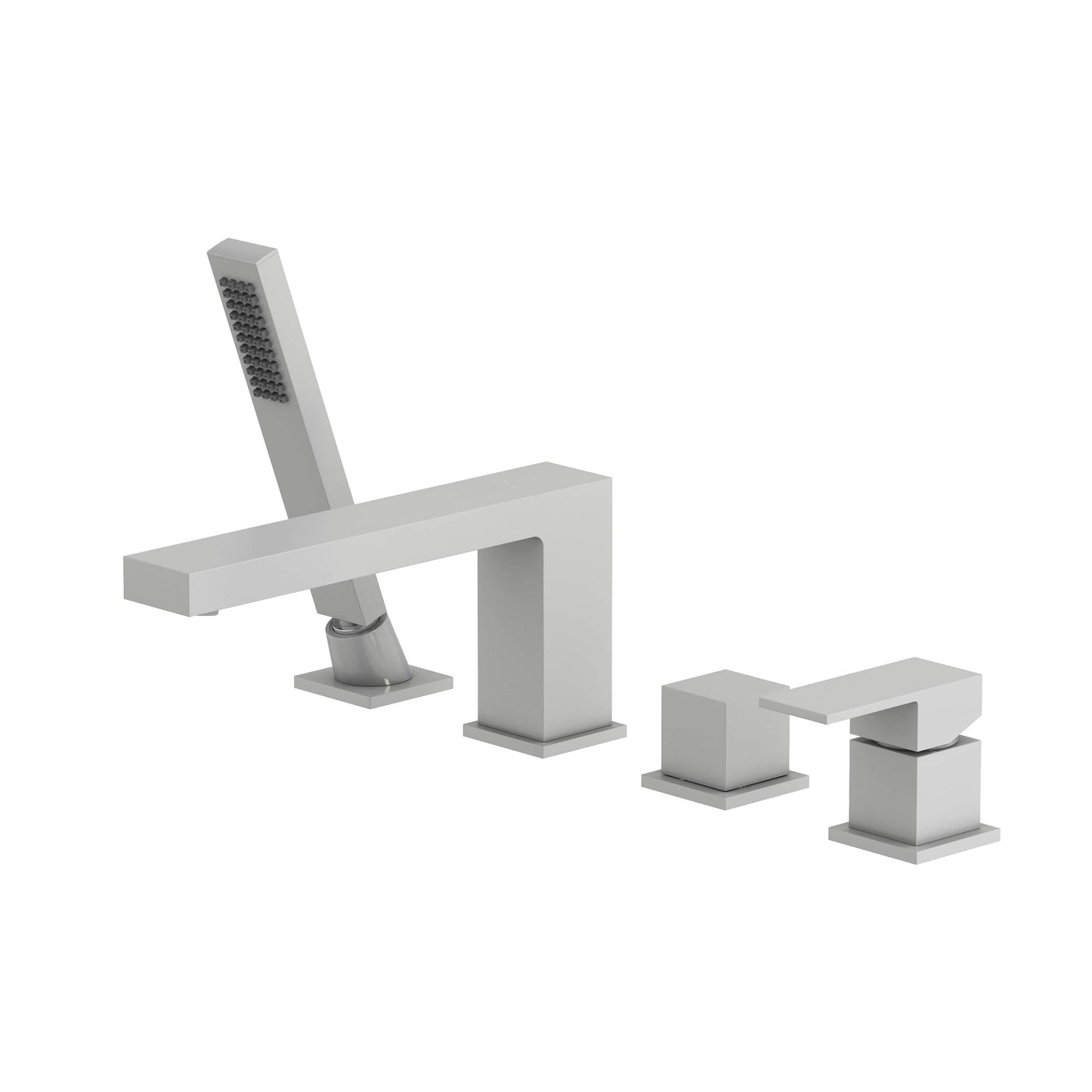 Quadra Deck Mounted Bathtub Faucet with Hand Shower