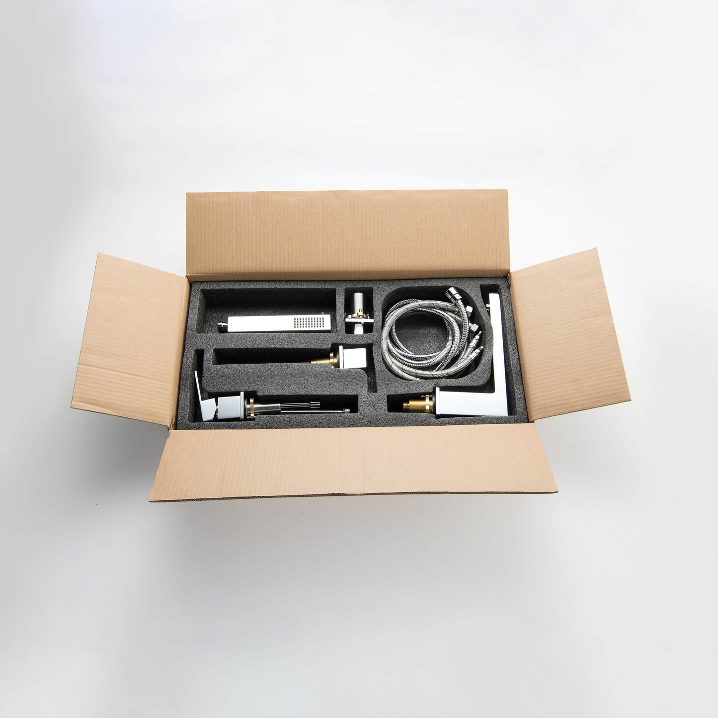 Quadra Deck Mounted Bathtub Faucet with Hand Shower
