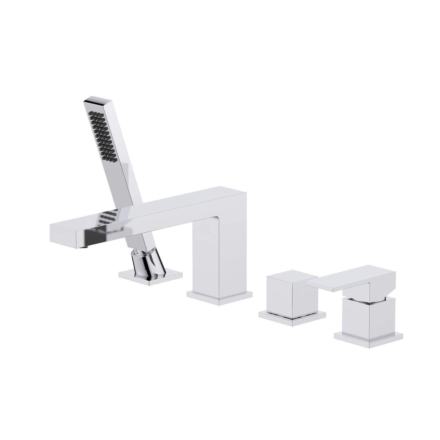 Quadra Deck Mounted Bathtub Faucet with Hand Shower