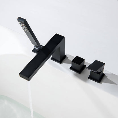 Quadra Deck Mounted Bathtub Faucet with Hand Shower