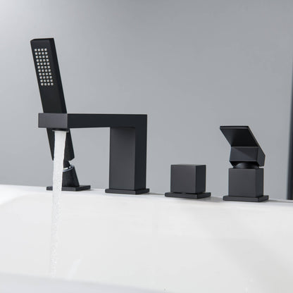 Quadra Deck Mounted Bathtub Faucet with Hand Shower