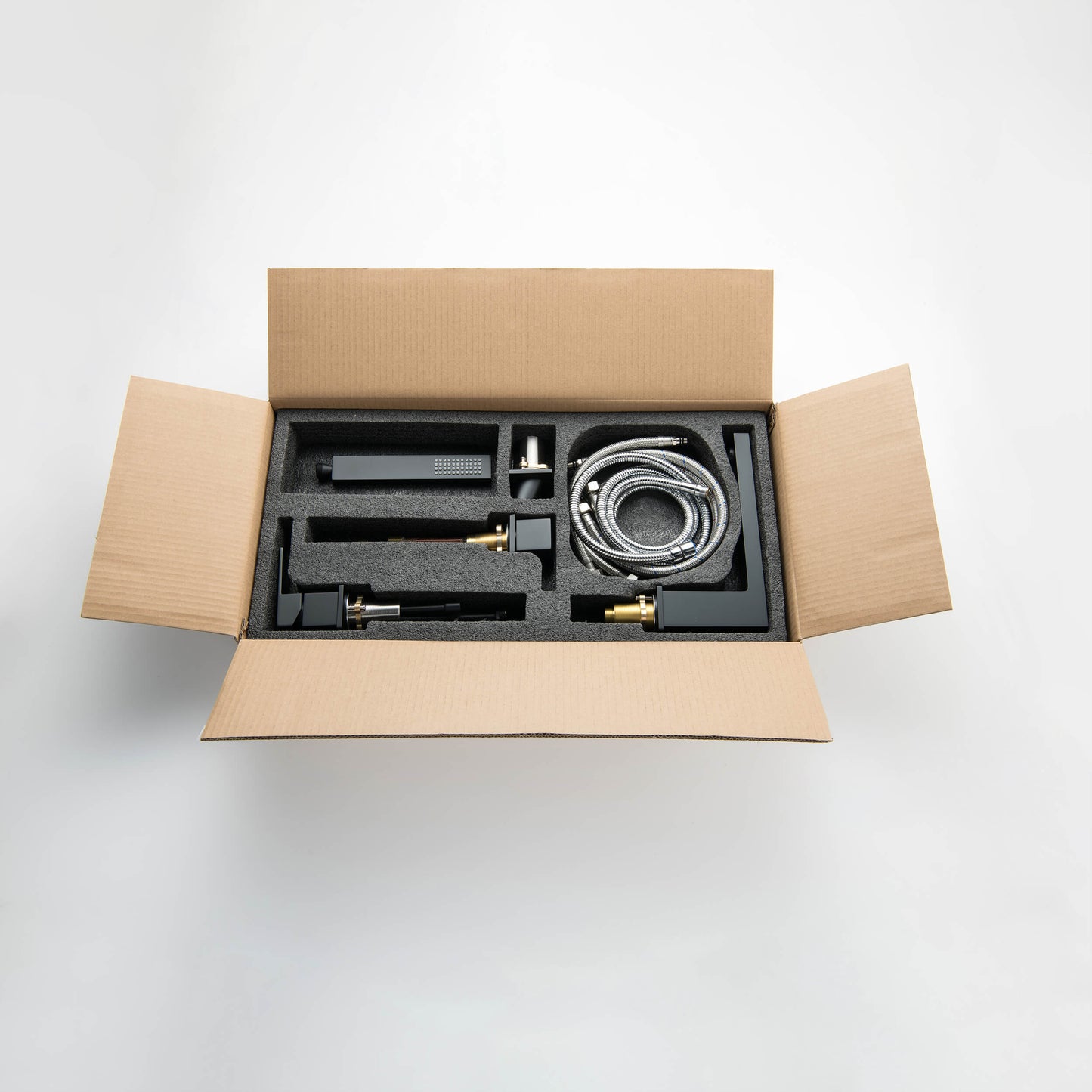 Quadra Deck Mounted Bathtub Faucet with Hand Shower