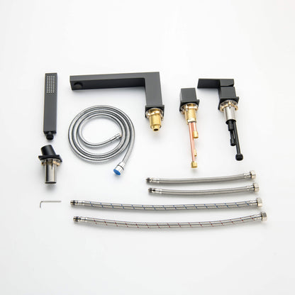 Quadra Deck Mounted Bathtub Faucet with Hand Shower